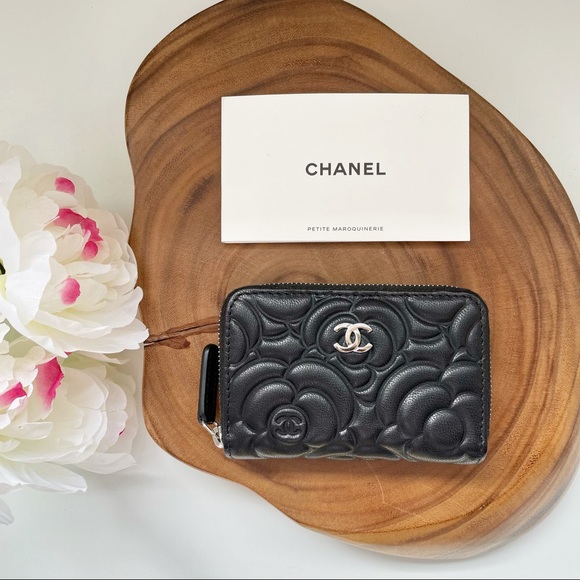CHANEL Handbags - *SOLD*Chanel camellia coin purse